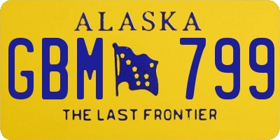 AK license plate GBM799