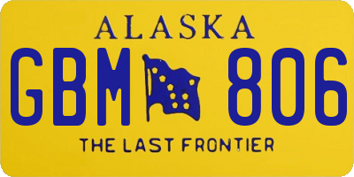 AK license plate GBM806