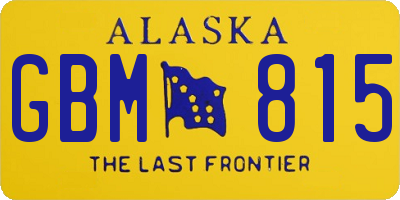 AK license plate GBM815