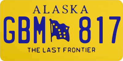 AK license plate GBM817