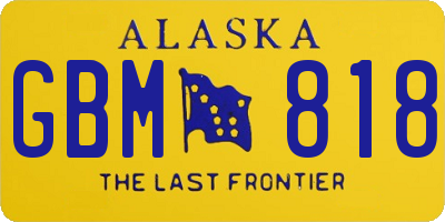 AK license plate GBM818