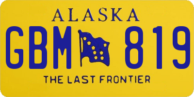 AK license plate GBM819