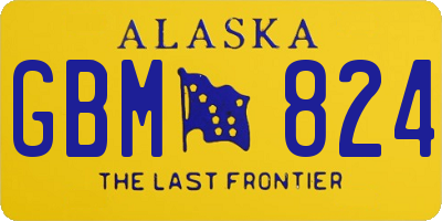 AK license plate GBM824