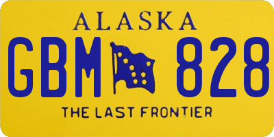 AK license plate GBM828