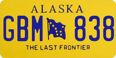 AK license plate GBM838