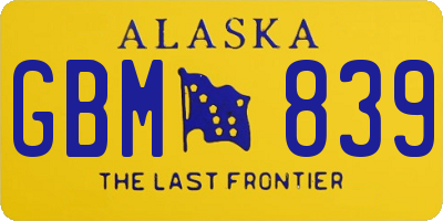 AK license plate GBM839