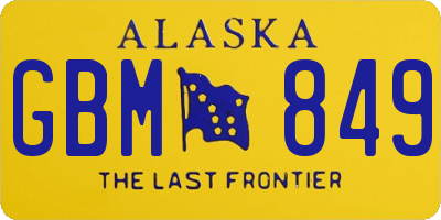 AK license plate GBM849