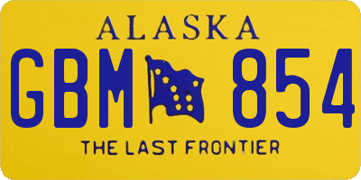 AK license plate GBM854