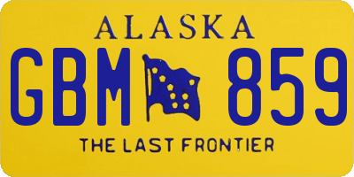 AK license plate GBM859