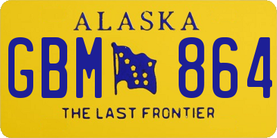 AK license plate GBM864