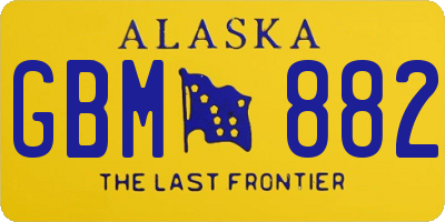 AK license plate GBM882
