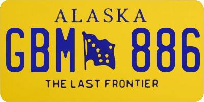 AK license plate GBM886