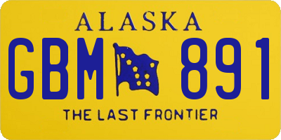 AK license plate GBM891