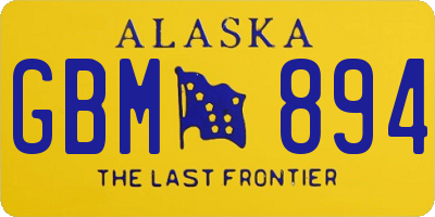 AK license plate GBM894