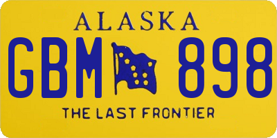 AK license plate GBM898