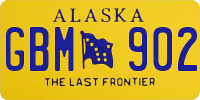 AK license plate GBM902