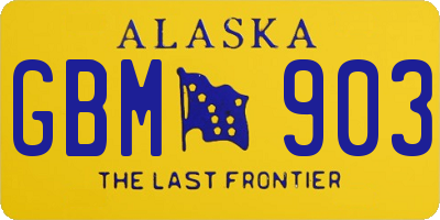 AK license plate GBM903