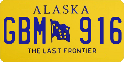 AK license plate GBM916