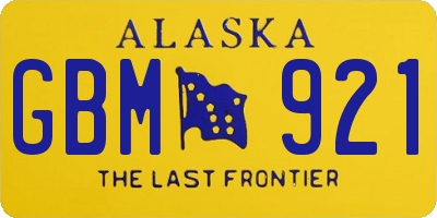 AK license plate GBM921