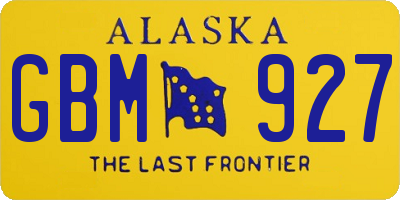 AK license plate GBM927