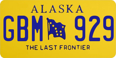 AK license plate GBM929