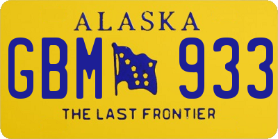 AK license plate GBM933