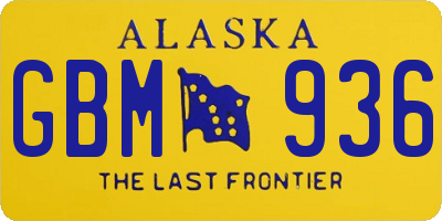 AK license plate GBM936