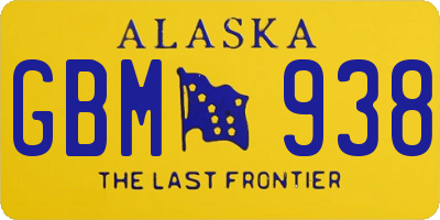AK license plate GBM938