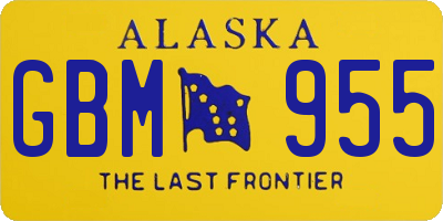 AK license plate GBM955