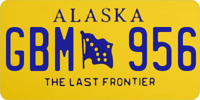 AK license plate GBM956