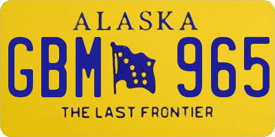 AK license plate GBM965