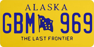 AK license plate GBM969