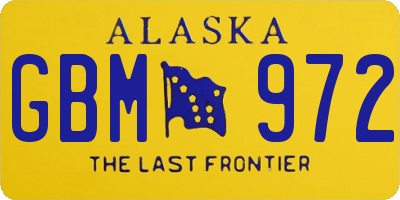 AK license plate GBM972