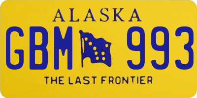 AK license plate GBM993