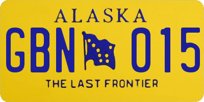 AK license plate GBN015