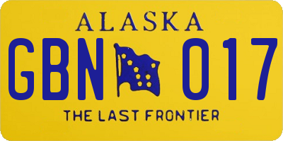 AK license plate GBN017