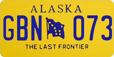 AK license plate GBN073