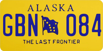 AK license plate GBN084