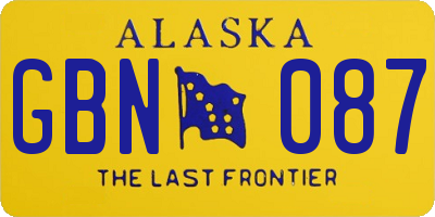 AK license plate GBN087