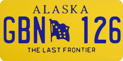 AK license plate GBN126