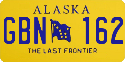 AK license plate GBN162