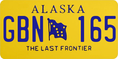 AK license plate GBN165