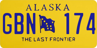 AK license plate GBN174