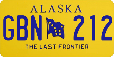 AK license plate GBN212