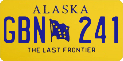 AK license plate GBN241