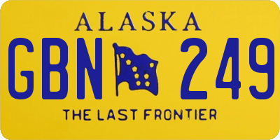 AK license plate GBN249