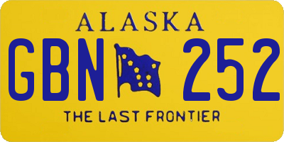 AK license plate GBN252