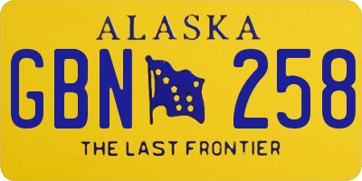 AK license plate GBN258