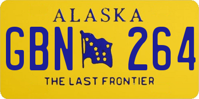 AK license plate GBN264