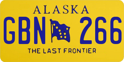 AK license plate GBN266